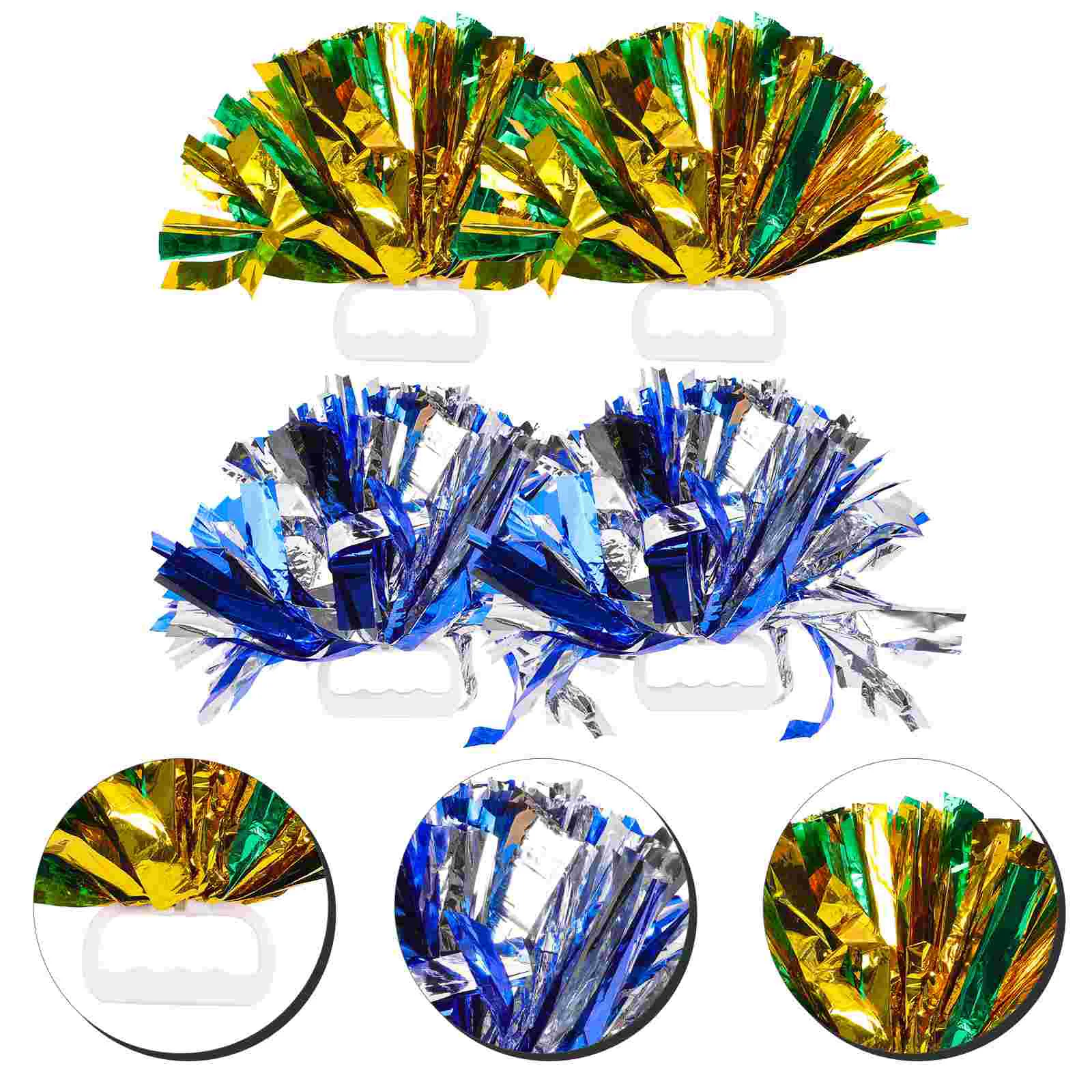 Cheerleading Bouquet Cheering Supplies Cheerleader Pom Poms for Kids Pompoms Metallic Performance Adornment Props Dance Outfit