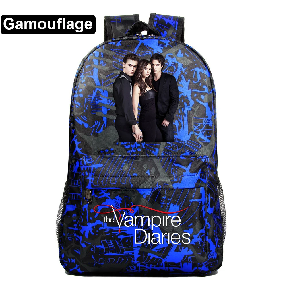 

MINISO Vampire Diaries Students Backpack for Girls Boys Mochila Teens Cool Knapsack Rucksack School Bags