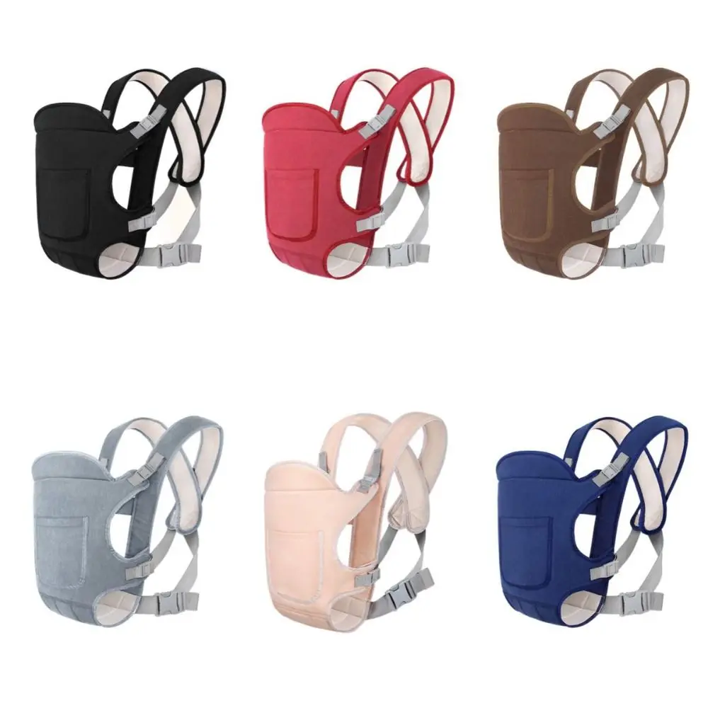 Kain Gendongan Bayi Warna Solid Multi-Fungsi Ransel Bayi Baru Lahir Tas Kanguru Bayi untuk Memegang di Depan