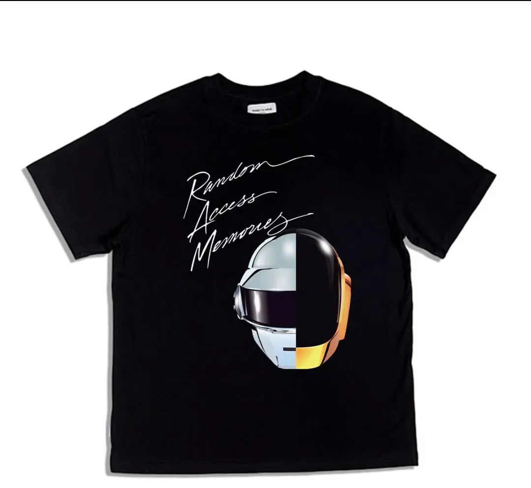 2024 Daft Punk TShirt Summer Men Cotton Tops Tees Women Casual Clothing Unisex Women Fashion Solid Color Short Sleeve Streetwear