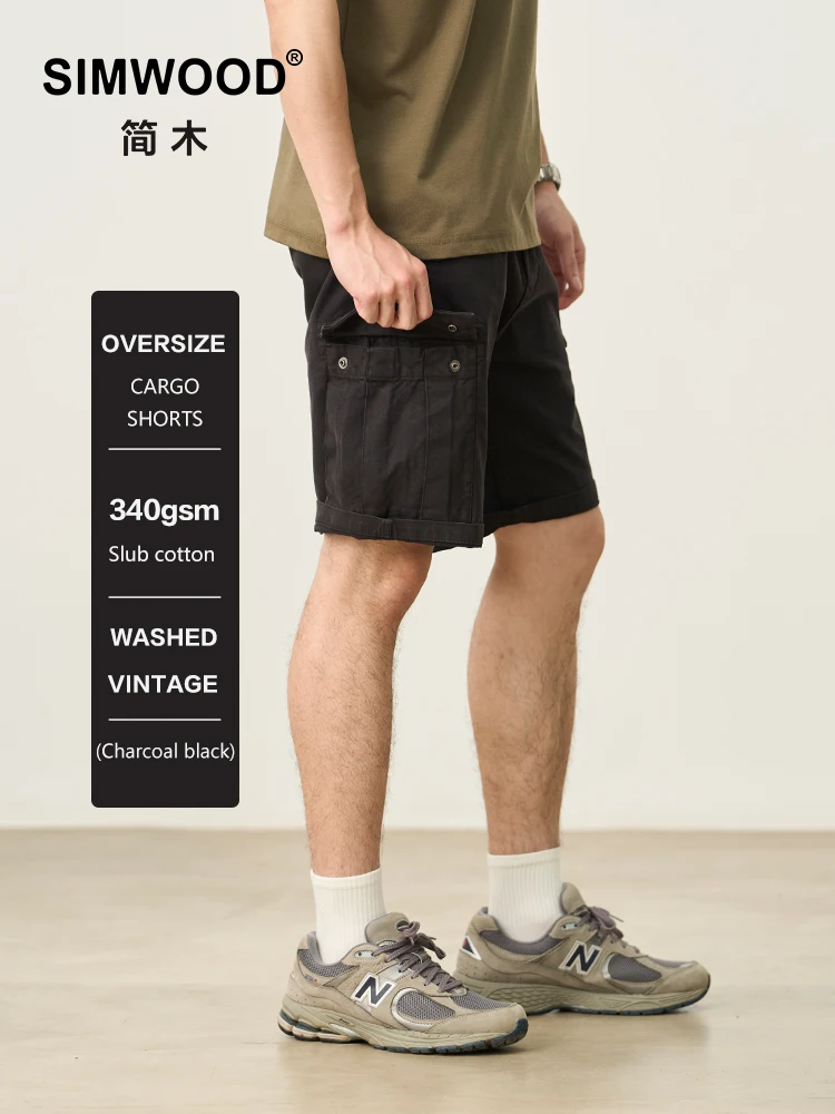 

SIMWOOD 2025 летние новые шорты-карго, мужские модные шорты с несколькими карманами
