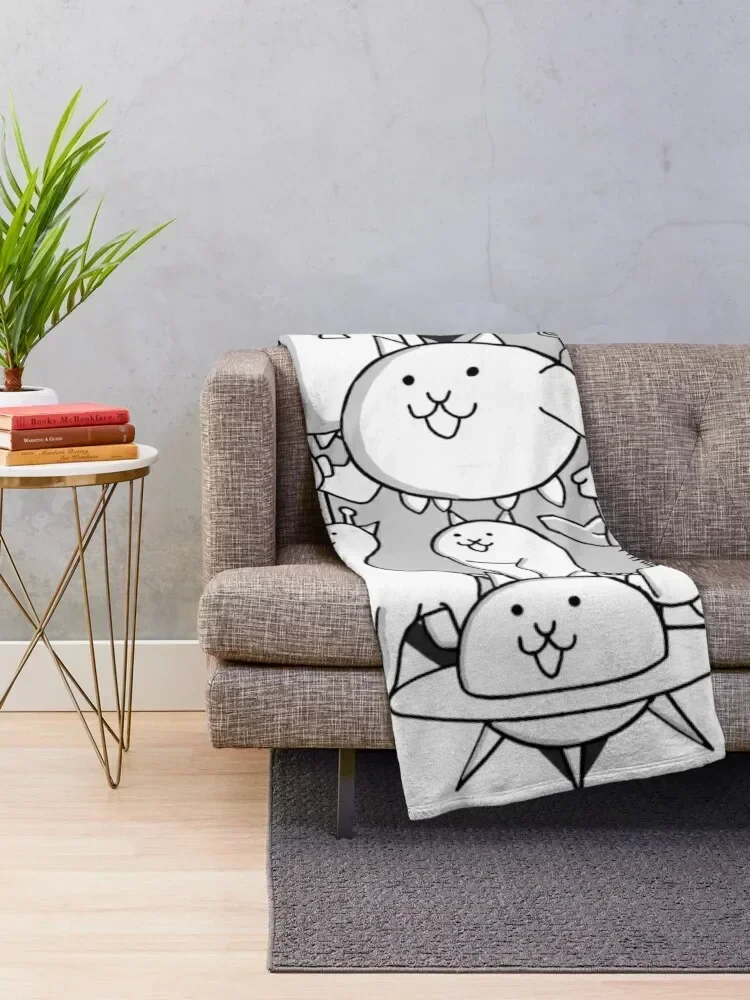 Battle Cats Evolved Cats Mural Throw Blanket Luxury blankets ands Sofa Throw Blankets