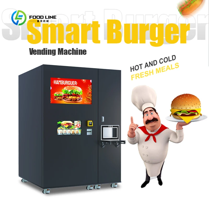 Smart Touch Screen Vending Machine Hot Food Hamburger Vending Machines for Sale