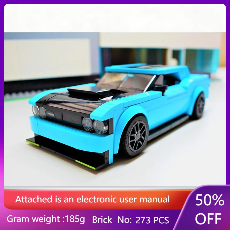 

Building Block Model Challenger SRT Demon Car 186 Parts Creative Christmas Gift For Adults And Kids Educational Construction Toy
