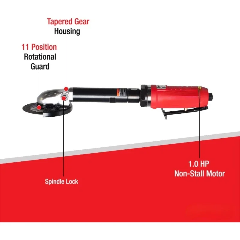 Pneumatic Tools 6275-A 1.0 4-Inch Extended Inside Cut-Off Tool with Spindle Lock 14,000 RPM