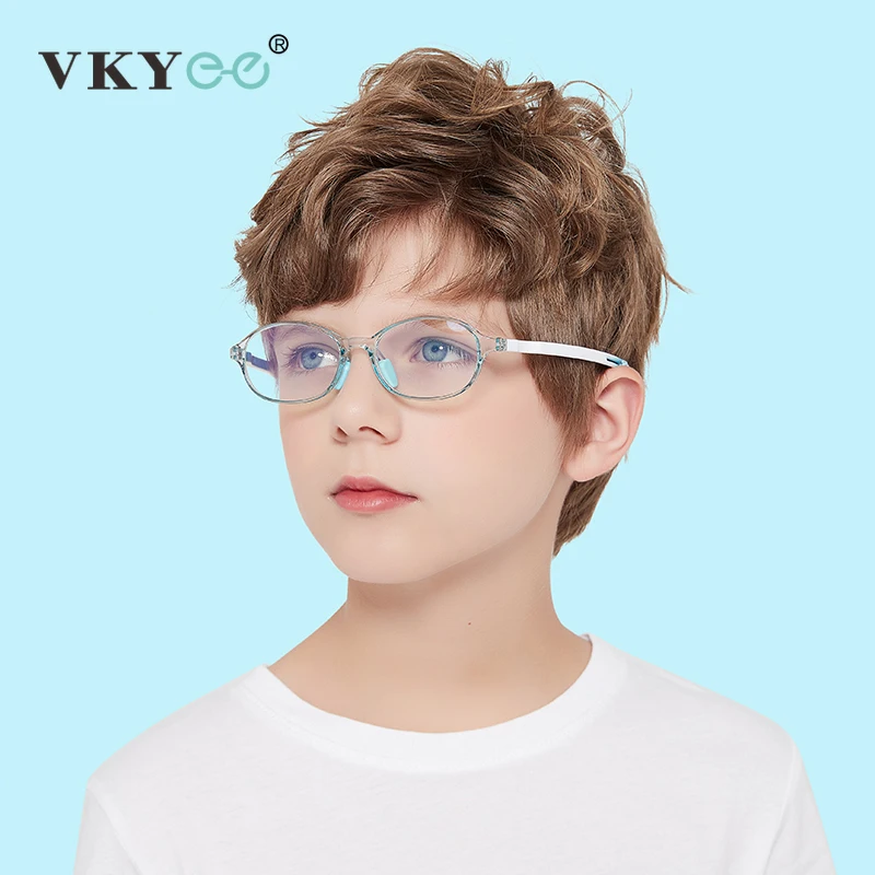 VICKY Children's Anti-blue Light Boys&Girls Anti-skid Rubber Sleeve Adjustable Customizable Prescription Myopia Hyperopia 5110