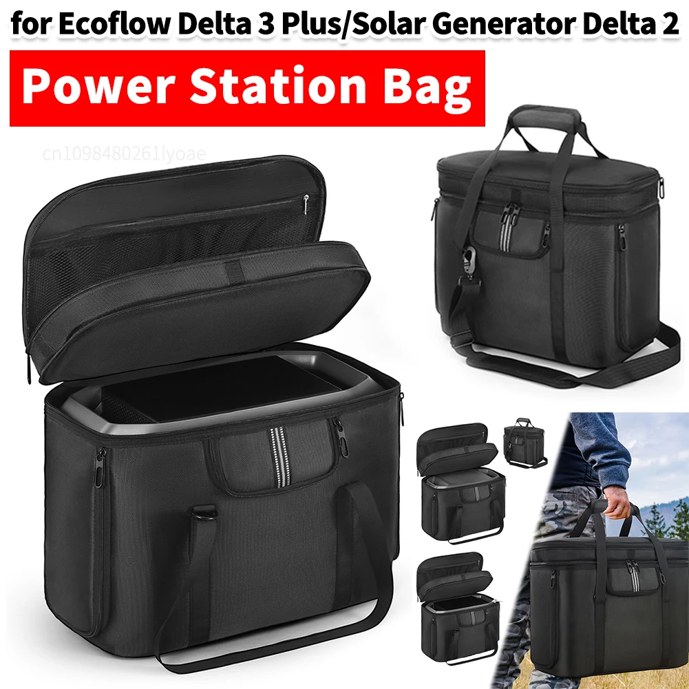

Carrying Case Storage Case Waterproof Travel Carrying Bag with Shoulder Strap & Handle Protective Case for Ecoflow Delta 3 Plus