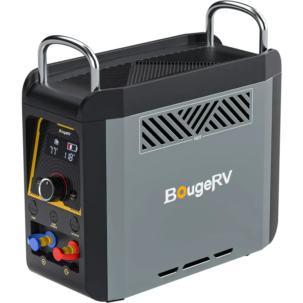 

FAST FREE.BougeRV Portable Propane Water Heater w/Water Pump & Showerhead, Instant Hot Water Heater.