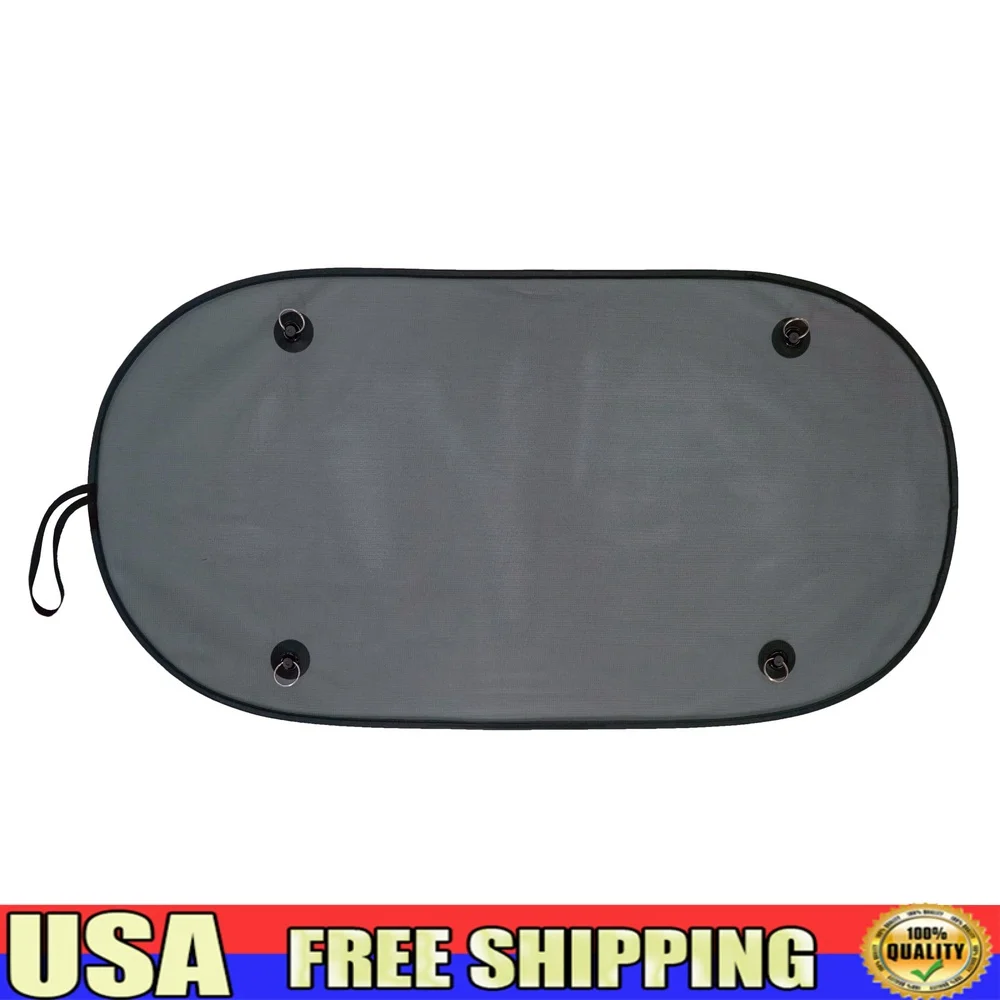 

Universal Fit Rear Window Sunshade with Suction Cups UV Protection Black Mesh Panda Design Easy Storage 20x40 Inches