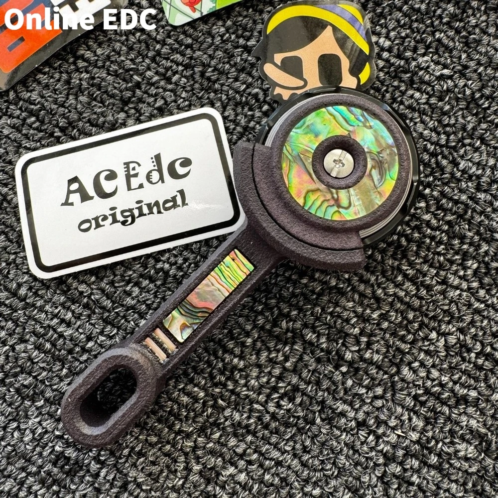 Giocattoli EDC usati ACEdc Disegni originali Shadow Ralder IITitanium Anello nero Spinner Giocattoli agitati per adulti Gadget per alleviare l'ansia