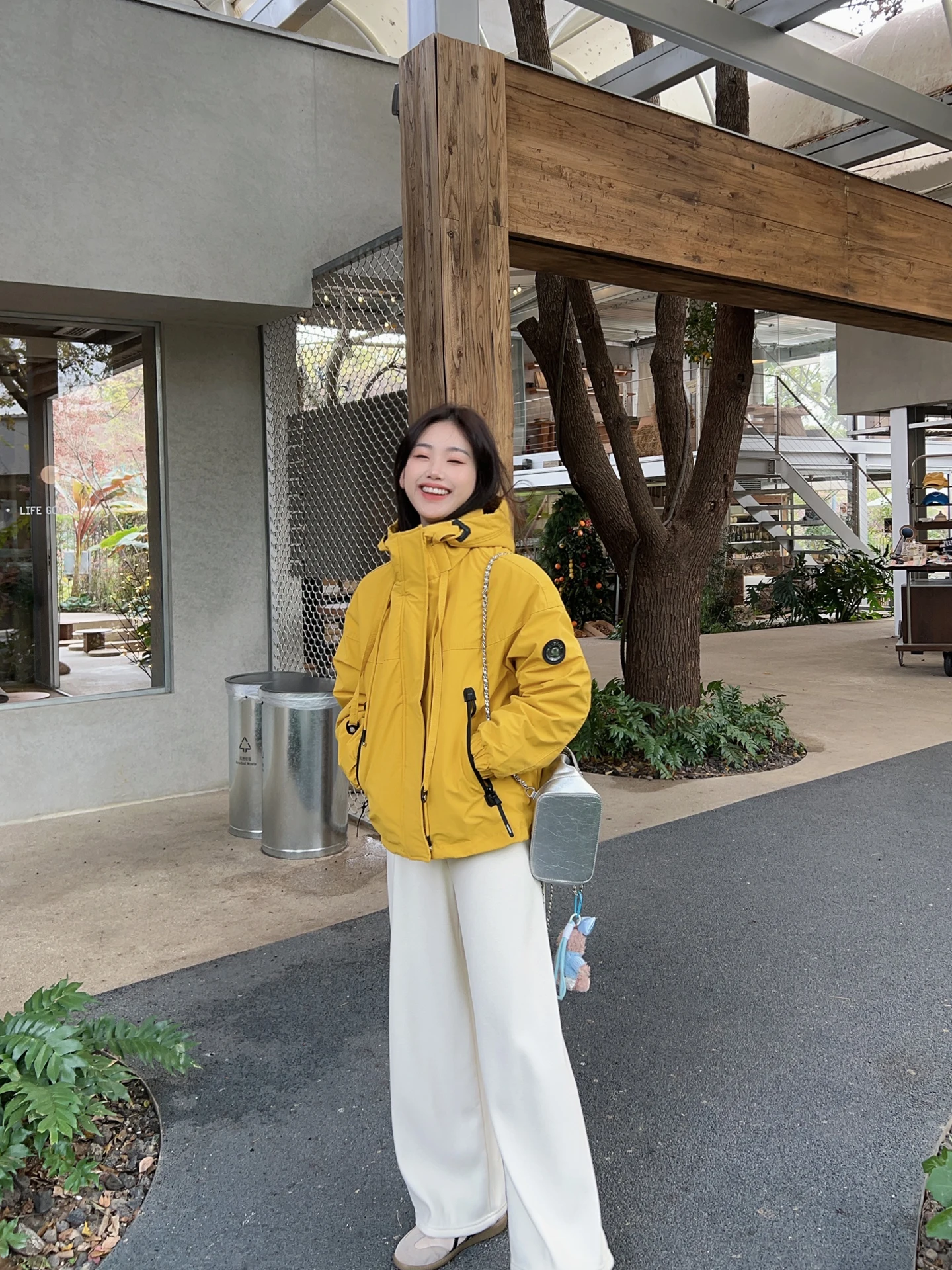 

Thiened Fce Winter Jaet Outdoor Climbing Workwear Sle Women's Coat Warm Polyester Long Sve Zipper Closure Outerwear