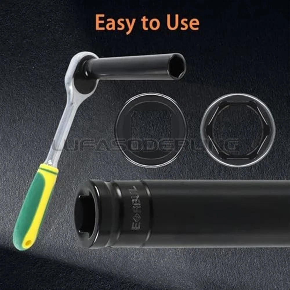 أداة مقبس إزالة مسمار القفص 3/4 بوصة لفرامل الهواء للشاحنة 800921 أداة تحرير محرك عميقة للغاية 1/2 بوصة #5