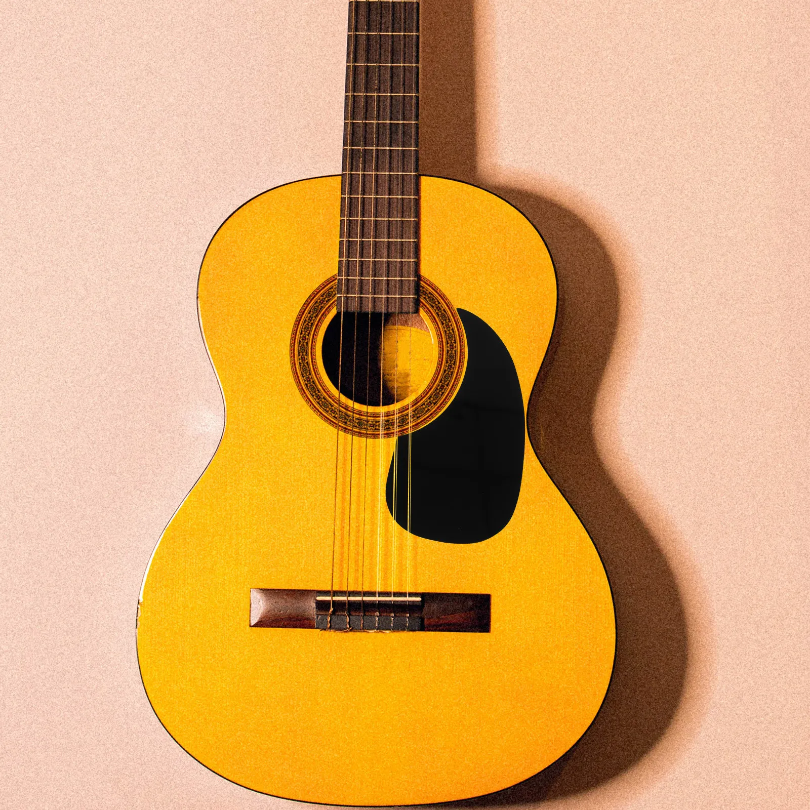 Black Waterdrop Guitar Pickguard 6.89 by 3.4 Inch Celluloid Material with Peel Off Adhesive Backing Acoustic Electric Guitar