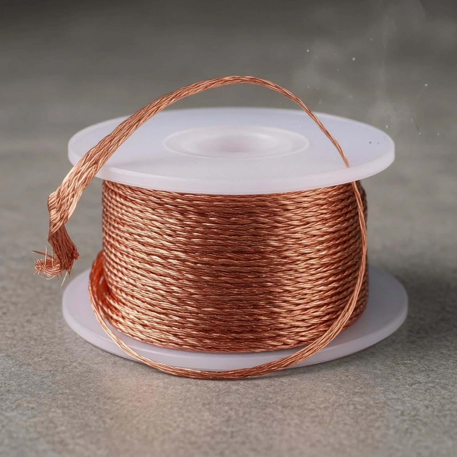 Mèche à dessouder sans nettoyage, bobine translucide, mèche à dessouder en cuivre, tresse d'absorption de soudure à tissage fin, outil de réparation