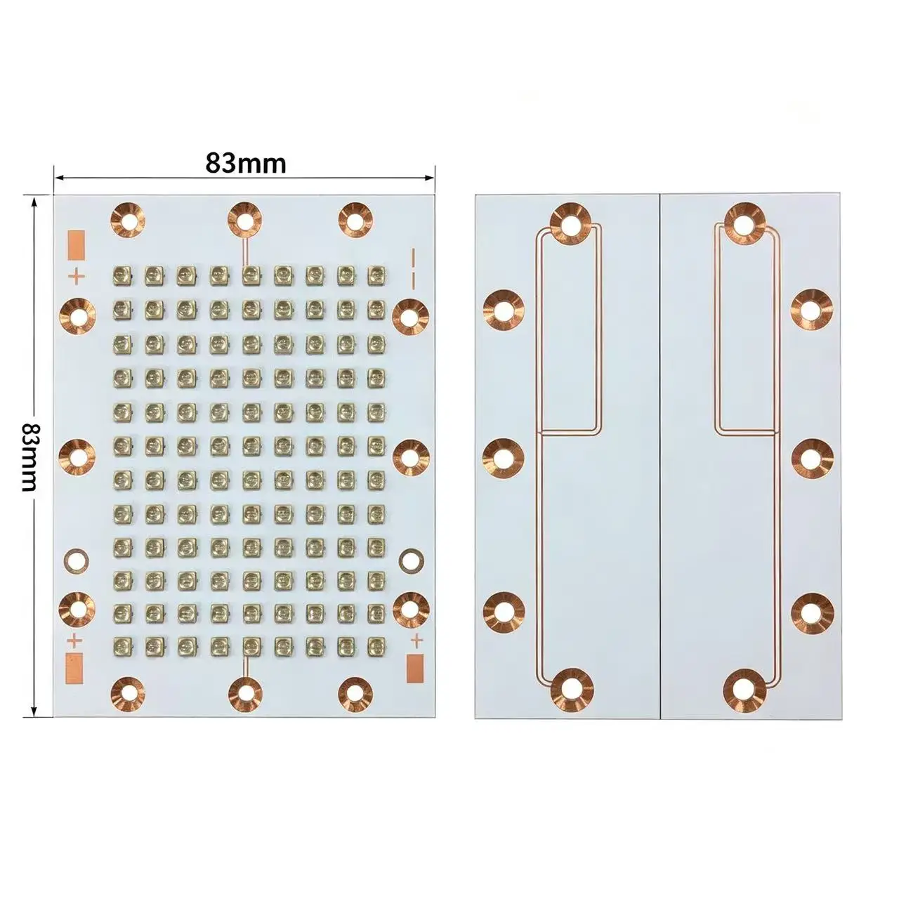 LED UV Lamp Nail Module for Printers 216 Watts Violet 3535 Gold Plated Bracket 405nm 450nm Dot Chip Highlight 59*87mm