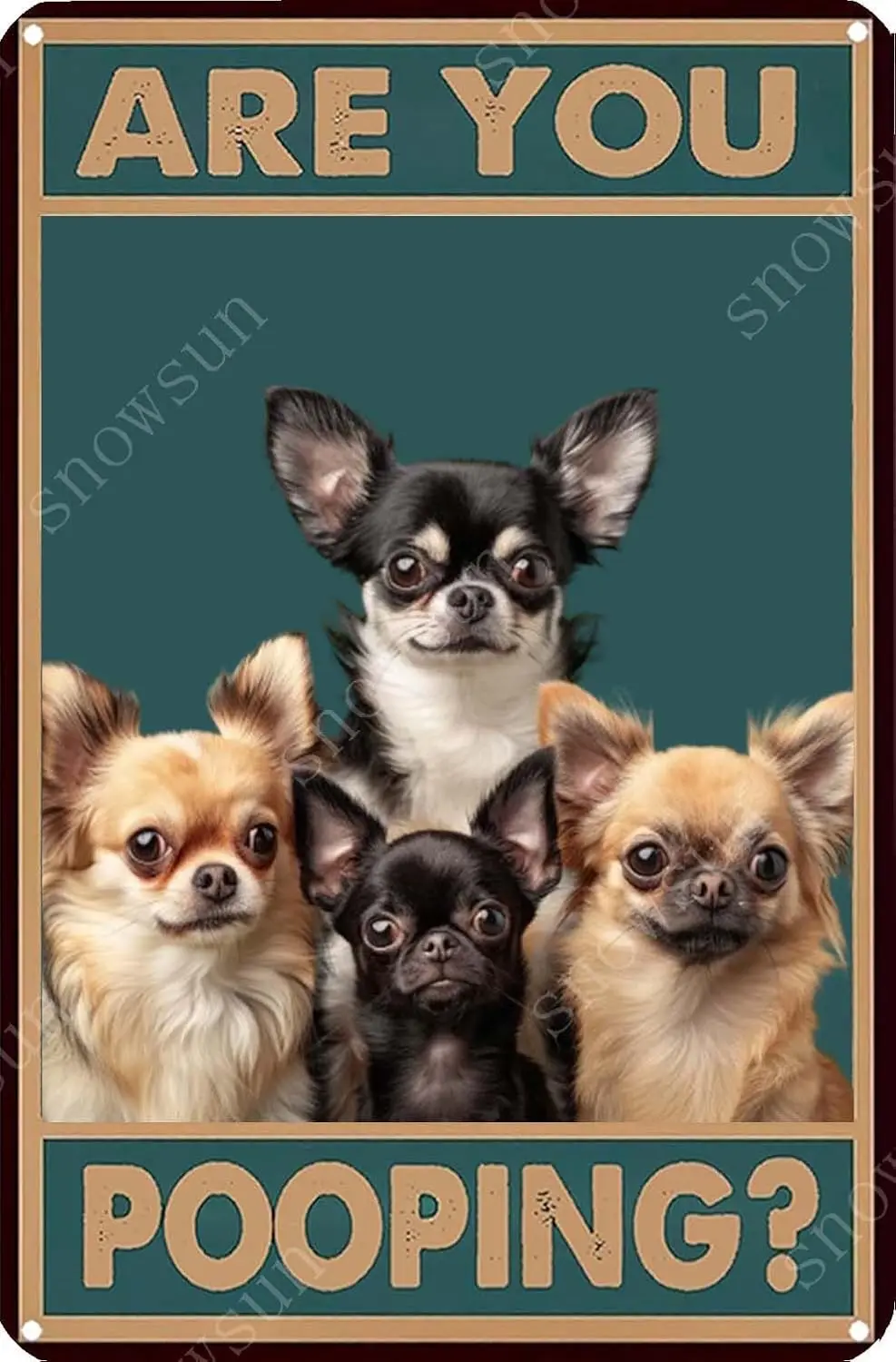 Funny Chihuahua Dog Vintage Metal Tin Sign Aluminum Sign Vintage Metal Signs Bedroom Home Garage Garden Decoration Bath Lavatory
