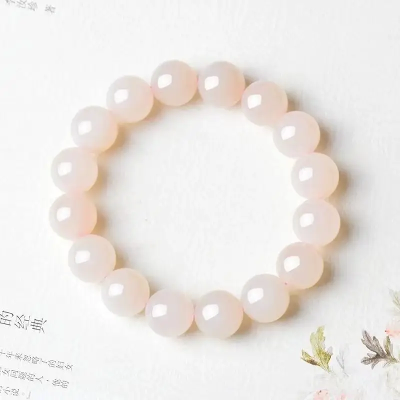 Pink Jade Bracelet Women Healing Gemstone Fine Jewelry Genuine Myanmar Jadeite Natural Burma Jades Bracelets Round Beads Bangles