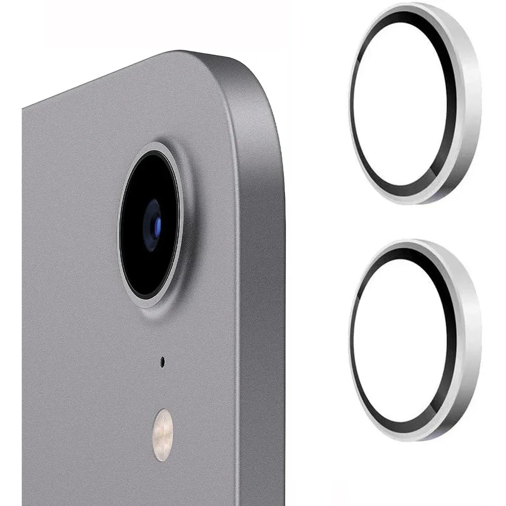 9H الزجاج المقسى حامي عدسة الكاميرا ل APPLE IPad A16 11th 10th Pro Air 7 6 5 4 Mini 7 6 2025 10 11 13 بوصة غطاء حلقة معدنية #1