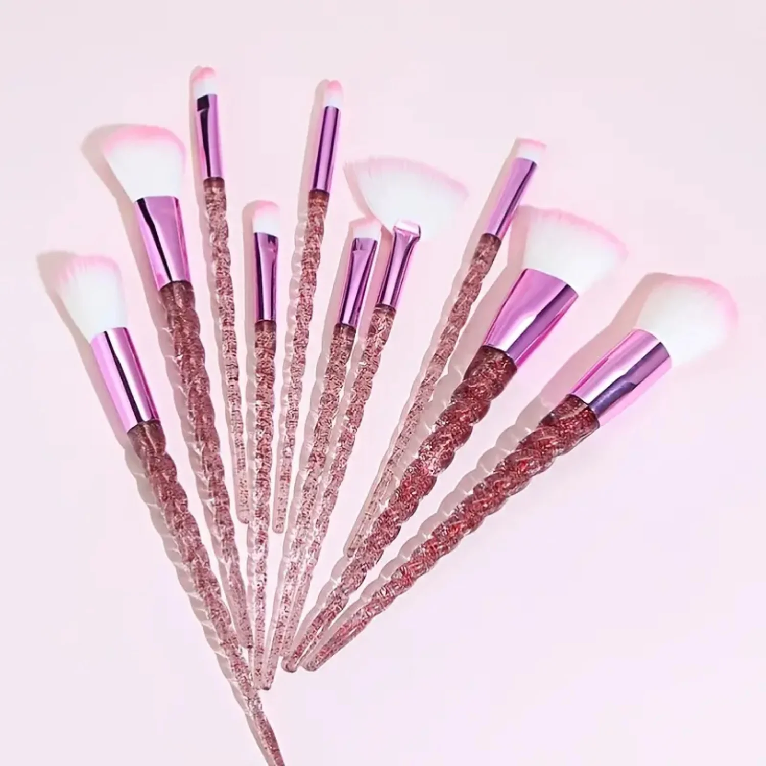 10 pièces Mermaid Pro pinceaux de maquillage ensemble pour fond de teint mélange poudre fard à paupières correcteur Blush-outils de maquillage cosmétiques Premium