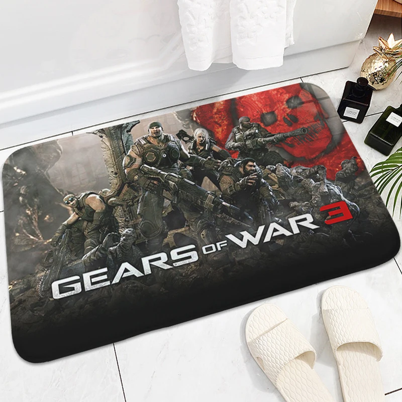 

Bath Foot Mat Slip-resistant H-Gears of War Room Floor Carpet Kitchen Hallway Bedroom Rug Custom Doormat Entrance Door Home