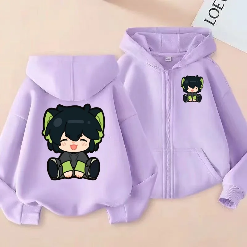 سترة صوفية بغطاء للرأس وسحاب للأطفال لطيفة من Luoxiaohei Zhanji Q Edition للرجال والنساء #3