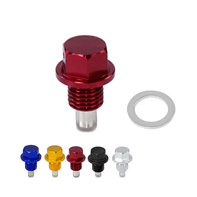 

CNC Aluminum Magnetic Oil Drain Plug Car Engine Oil Pan Screw 5000GS High Strength Magnet Transmission Drain Bolt M12 M14 M16 M2