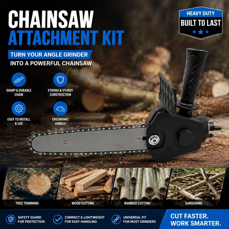 Electric Drill Chainsaw Attachment Multi-Function Adapter Portable Saw Conversion Head for Wood Cutting and DIY Projects