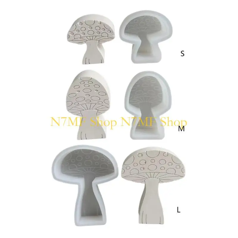N7MF DIY منتجات مصنوعة يدويًا الفطر زخرفة السيليكون الحلي الحلي الجبس المعطرة على قالب راتنج الغراء للديكور