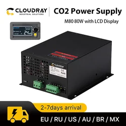 Clouddray-レーザー切断機用電源,80w,115v/230v,co2用,彫刻切断機用,m80カテゴリ