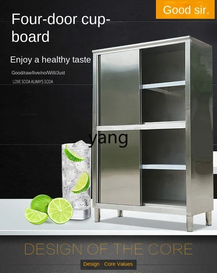 LH1 304 stainless steel four-door cupboard kitchen kitchen cabinet tableware storage storage locker