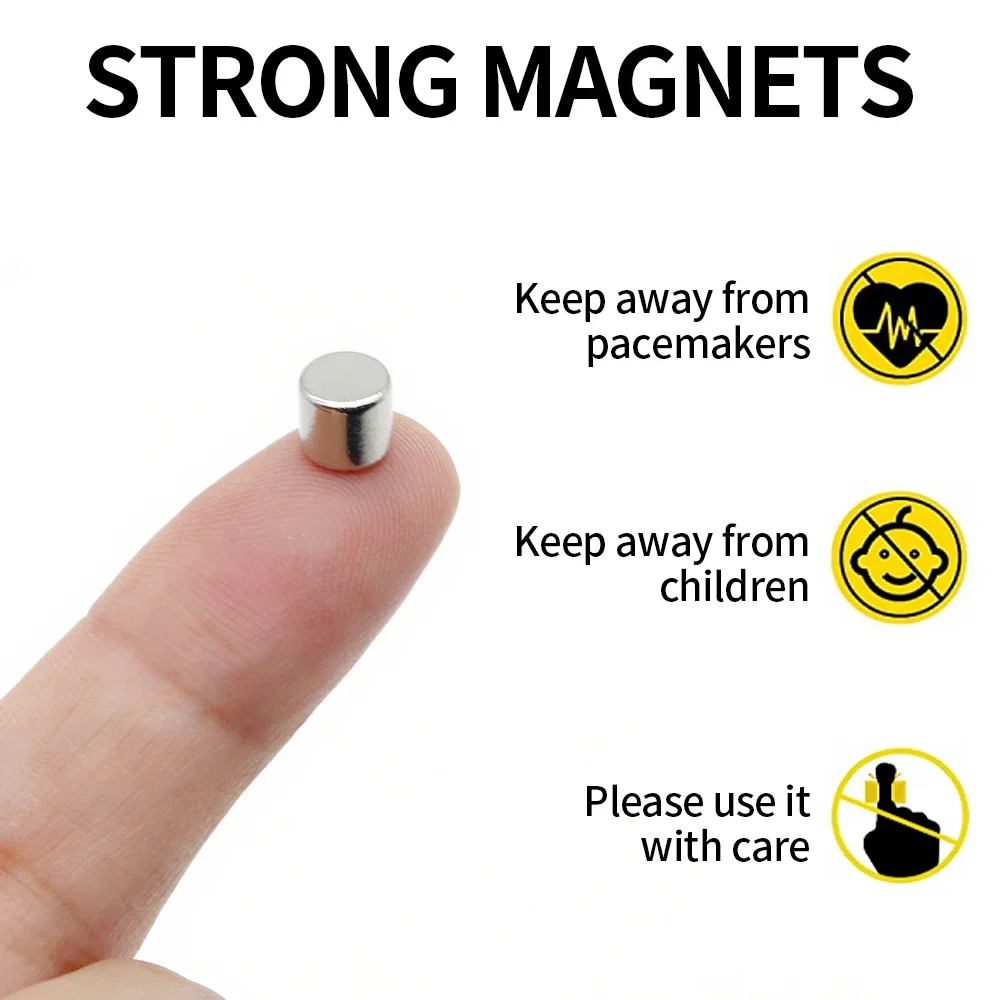 6mmx6mm Super Strong Round Neodymium Magnet Powerful Magnets N35 small Permanent Magnetic NdfeB Refrigerator Magnet 6x6