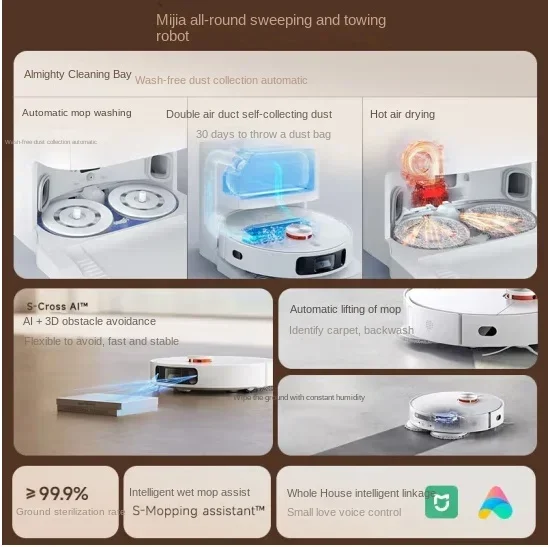 machine Xiaomi Mijia All-round Sweeping Robot Sweeping Intelligent Fully Automatic Household Integrated Cleaning Dust Collection