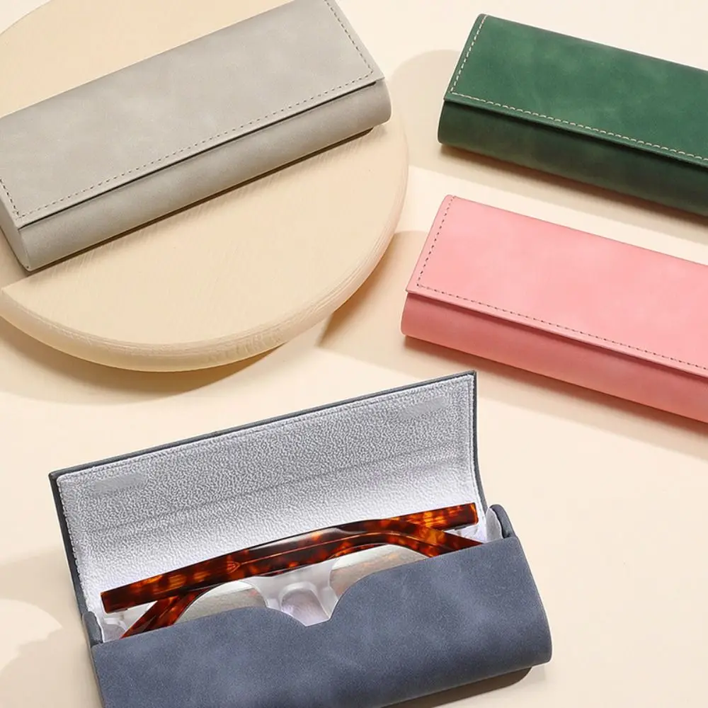 Leather Pu Glasses Case Anti-lost Large Capacity Glasses Bag Eyewear Protector Case Dust-proof Eyewears Storage Box Daily