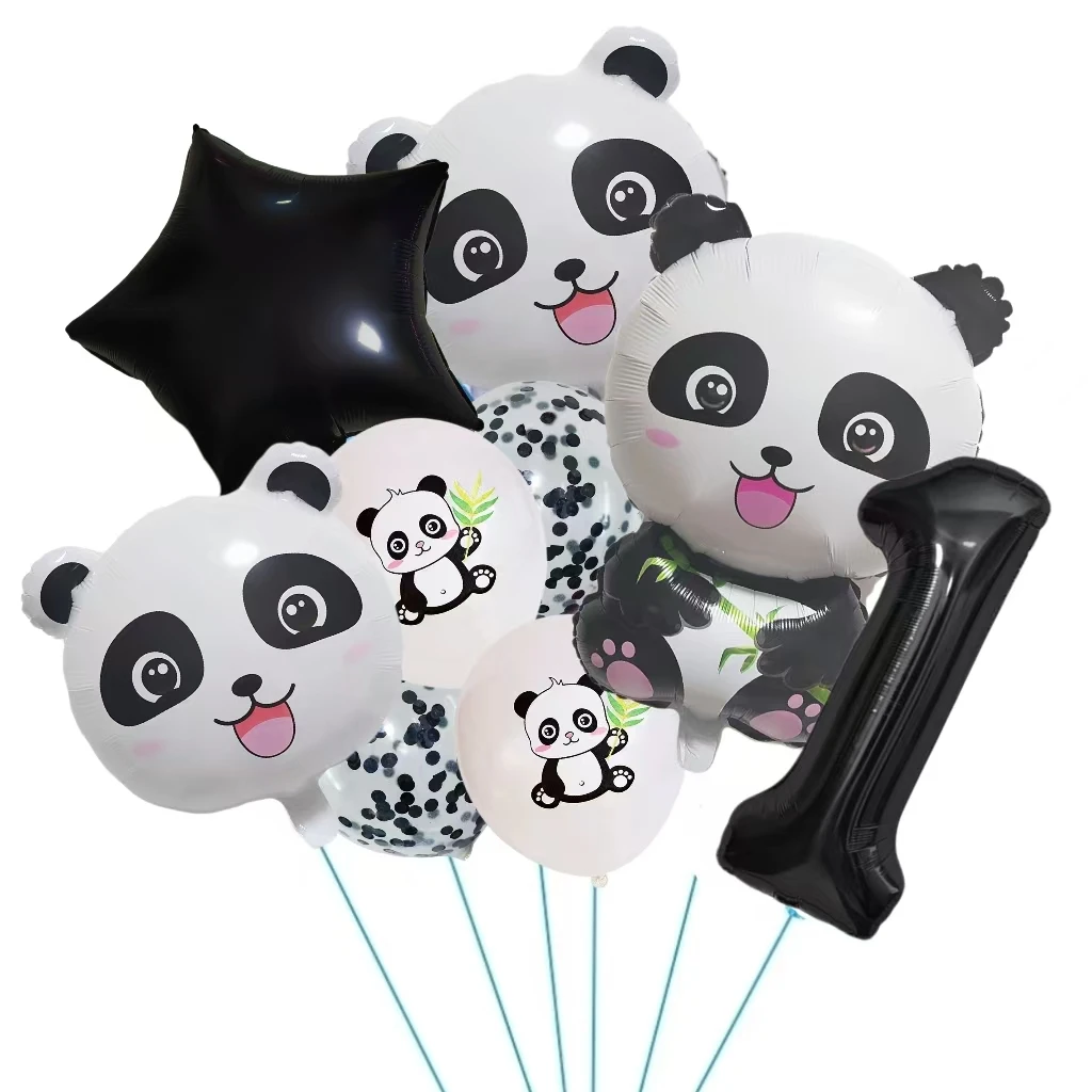 Cartoon Animal Black 32inch Foil Number Balloon Set Star Panda Children Birthday Party Decoration Baby Shower Kids Animal Ballon - Image 3