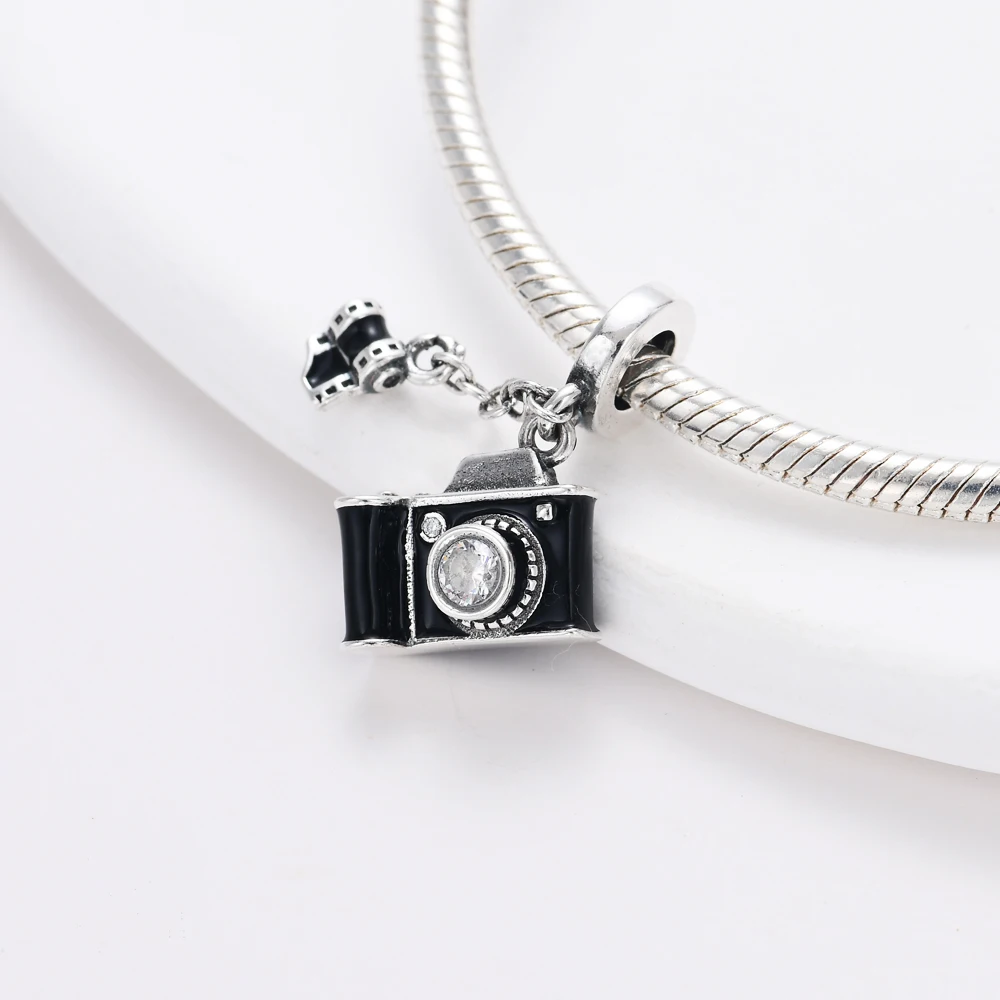 New 925 Sterling Silver Camera Earphone Electronic Watch Charms Beads Fit Original Pendant Bracelet DIY Fashion Woman Jewelry