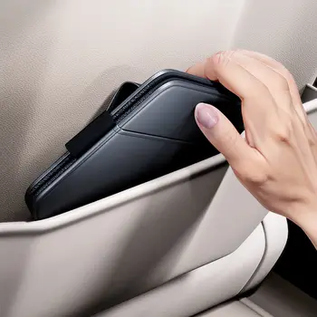 Boční držák do auta, držák na kabelku mezi sedadla, úložná taška do auta, dárek k narozeninám a novému roku 10 nejlepší prodej úložný box mezi sedadly auta - №5