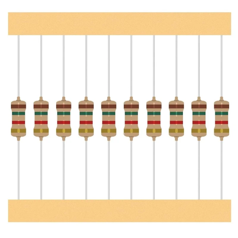25 ค่า 1/2W ตัวต้านทานชุดจาก 1 โอห์มถึง 1M Ohm 1/2 วัตต์ 5% ตัวต้านทานแบบฟิล์มคาร์บอน Assortment