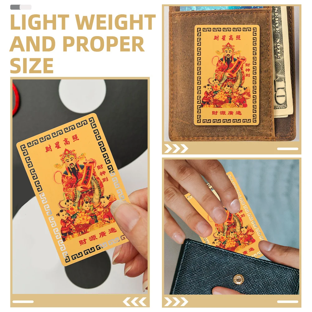 

2Pcs Chinese Style Amulet Card 2024 Tai Sui Luck Protection Lightweight Metal Fortune Amulet 2024 Taisui Card Taisui Cards