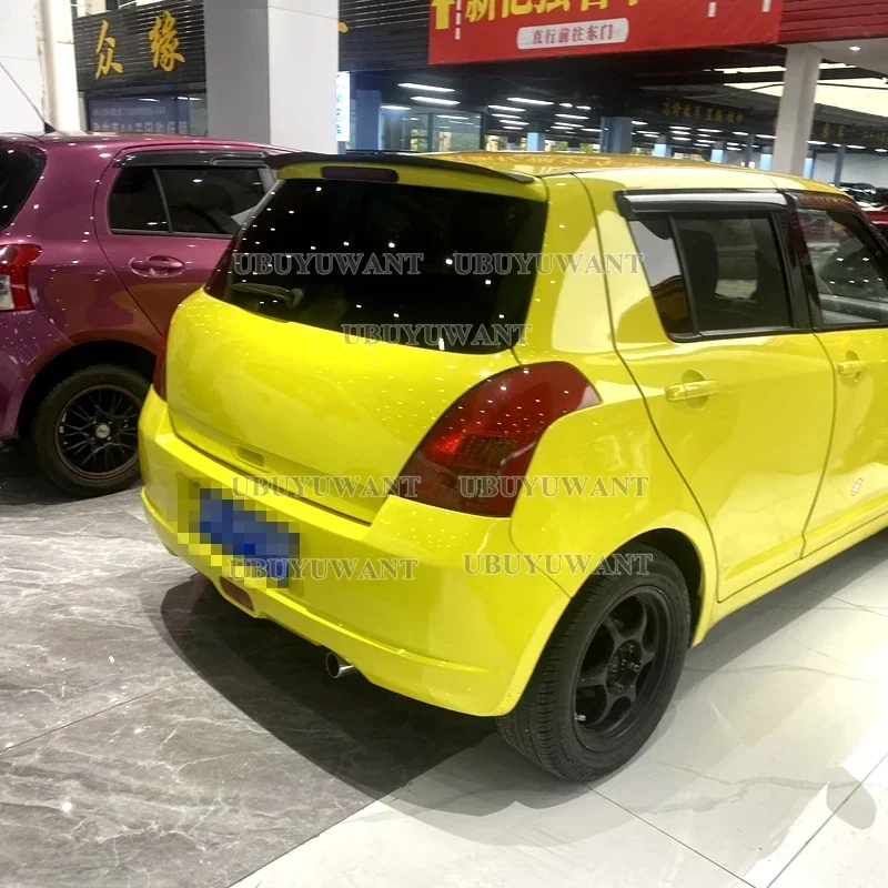 For Suzuki Swift Spoiler 2006- 2015 High Quality ABS Material Automotive Rear Wing Primer Color Rear Spoiler for Suzuki Swift