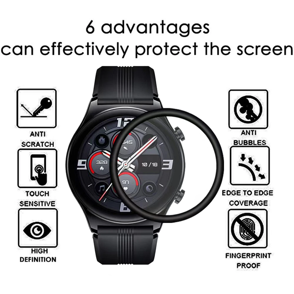 1/3/5pcs Full Protector Film For Honor Watch GS3 3D Composite Curved Cover Smart Watch Screen film Not Glass