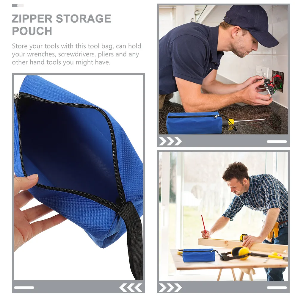 4Pcs Versatile Tool Storage Pouch Bag Zipper for Small Hand Tools Wrench Screwdriver Plier Organizer for on The Go