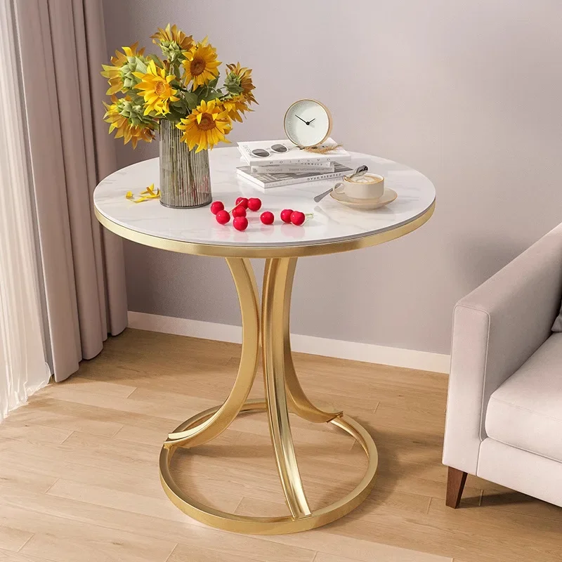 Side sofa side cabinet rock slab small coffee table bedside corner small round table creative bedside table