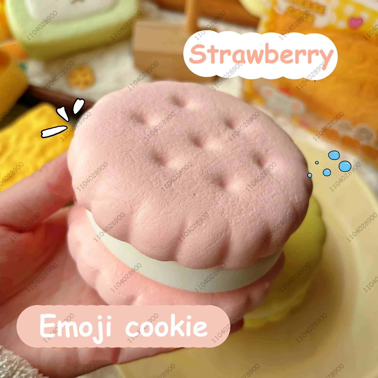 Squishy Simulated Cake Squeeze Toy Fidgets Toys Big Cookie Biscuit Slow Rising Squishy Anxiety Antistress Squishys Gifts Kids - view 4