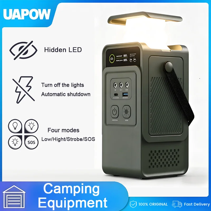 

UAPOW Portable Solar Generator Power Station 150W LED SOS Light Emergency Power for Home Blackout & Outdoor Adventure Generator