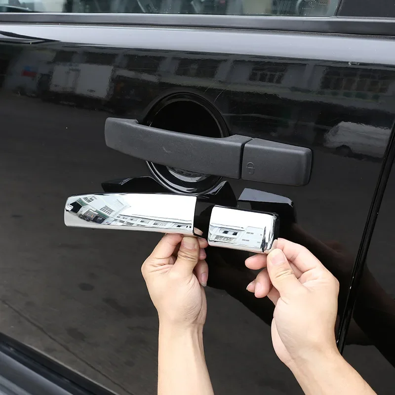 For Land Rover Discovery 3 LR3 2004-09 Freelander 2 Car Styling ABS Silver Bright Car Door Handle Cover Stickers Car Accessories