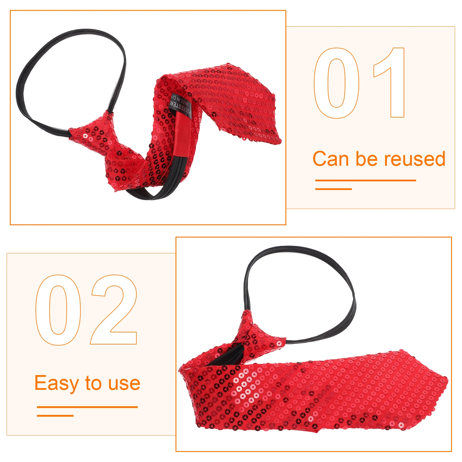 

1pc Sequin Bow Tie Props Red Color One Size Safe Reusable Lightweight Easy Wear Suitable Adults Unique Festive Eye Catching