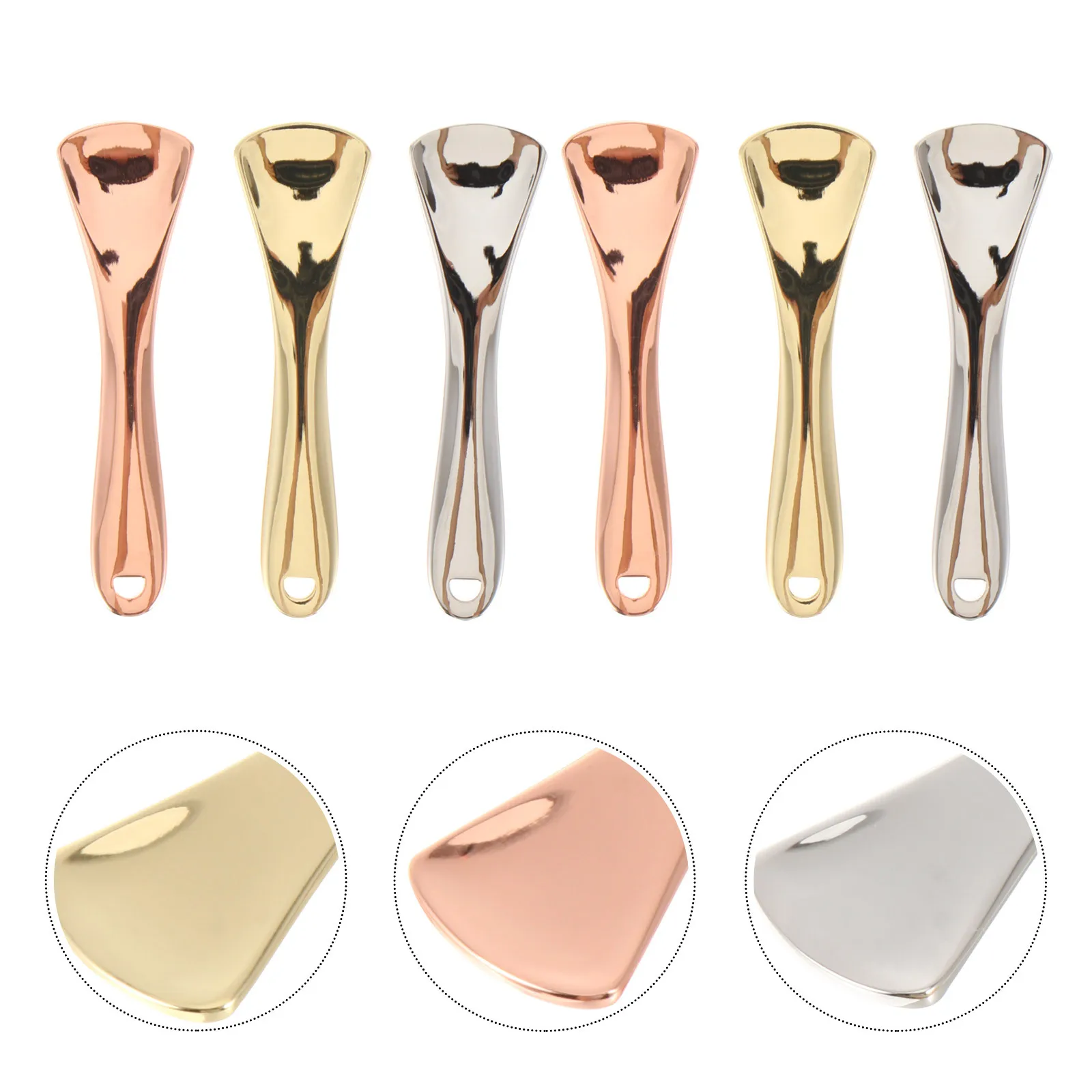 

6 шт., ложка для крема для глаз, портативная лопаточка, маска для лица, ложка для массажа глаз, косметическая ложка, инструмент для ухода за кожей для усталости