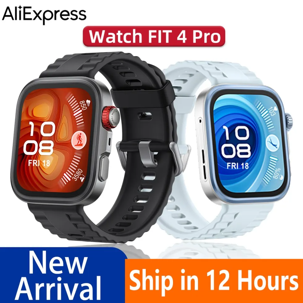 오리지널 HUAWEI Watch Fit 4 Pro 스마트워치 1.82인치 AMOLED 디스플레이 iOS 및 Android 호환 심박수 추적