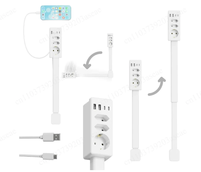 Wall outlet for sofa back bedside table desk European Union electrical outlet expander plug wall outlet expander expandable