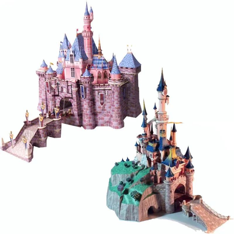 

Sleeping Beauty Castle Paper Model 3D Cartoon Puzzles Toy